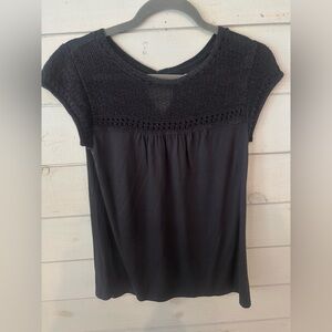 LOFT Ann Taylor Dark Gray Knit Top in XS